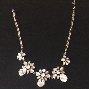 J Crew gold and crystal necklace